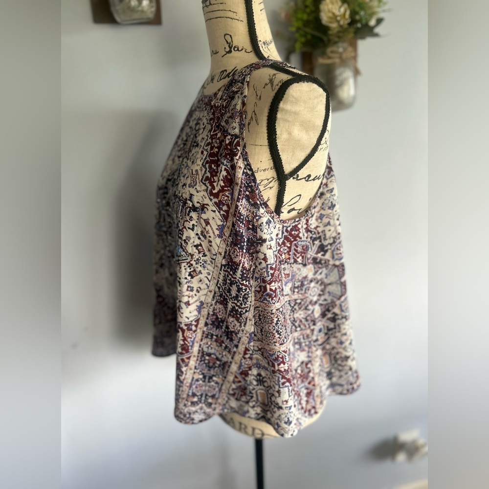 Miss me blouse beaded bohemian tank Gypsy hippie western art to‎ wear top - Picture 7 of 11